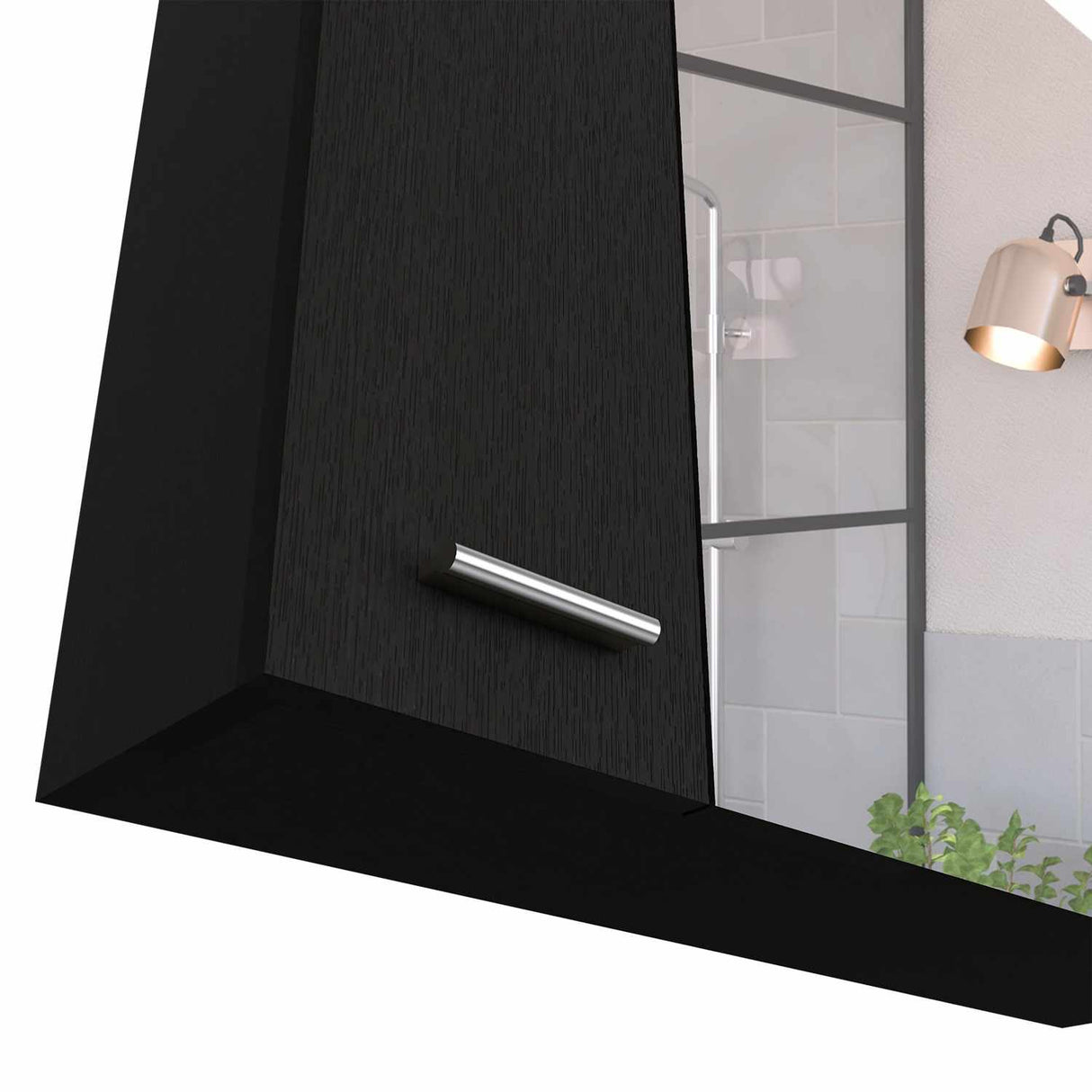 Gabinete de Baño Sines Plus Wengue 60x60cm Cuadrado con Espejo y con Dos Entrepaños - Gabinetes de Baño | Bylmo