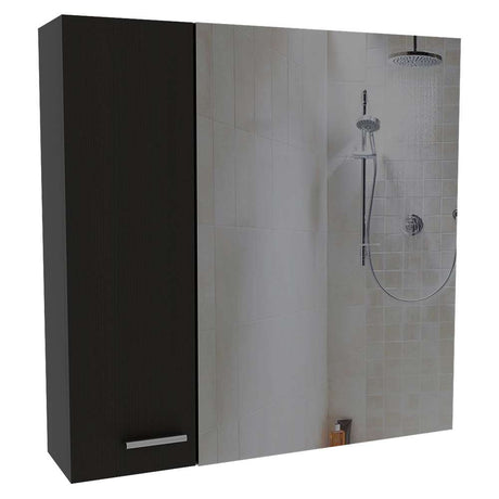 Gabinete Sines Wengue 60 cm con Dos Puertas y Espejo - Gabinetes | Bylmo