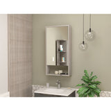 Gabinete de Baño Mariana Ceniza 45.5x90cm Rectangular con Espejo y con Dos Entrepaños - Gabinetes | Bylmo