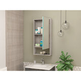 Gabinete de Baño Mariana Ceniza 45.5x90cm Rectangular con Espejo y con Dos Entrepaños - Gabinetes | Bylmo