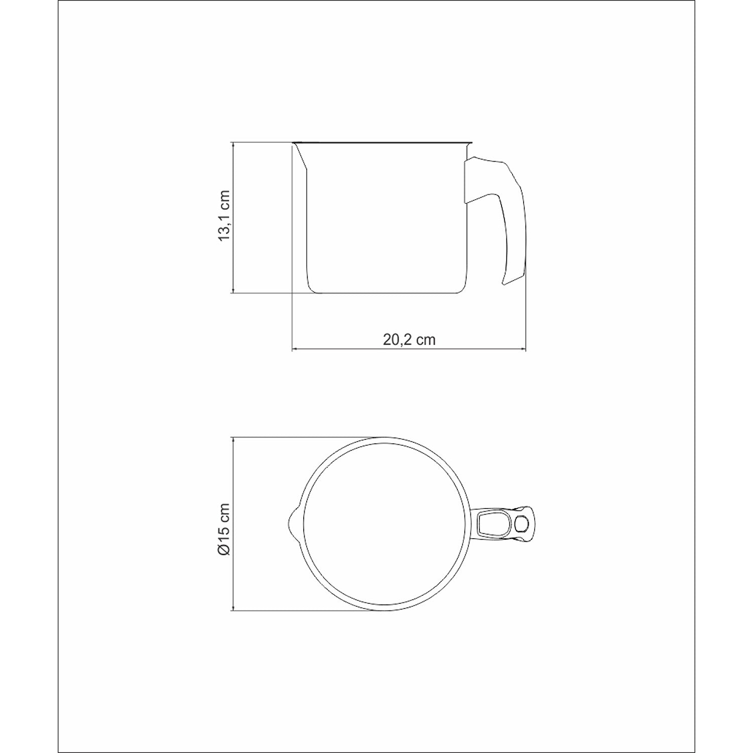Hervidor Acero 15x13cm de Acero Inoxidable Fondo Triple con Mango de Baquelita - Utensilios y Accesorios | Bylmo