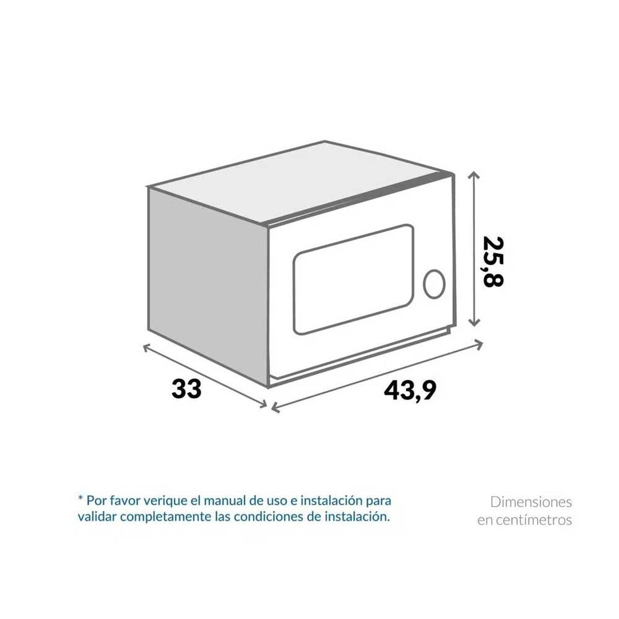 Horno Microondas Challenger Gris 43.9x33cm De Sobreponer y de 20 Litros - Cocinas | Bylmo