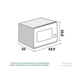 Horno Microondas Challenger Gris 43.9x33cm De Sobreponer y de 20 Litros - Cocinas | Bylmo