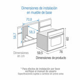 Horno de Empotrar Mixto Challenger Acero 76x60cm 69 Litros Con Pantalla Digital y con Temporizador - Electrodomesticos | Bylmo