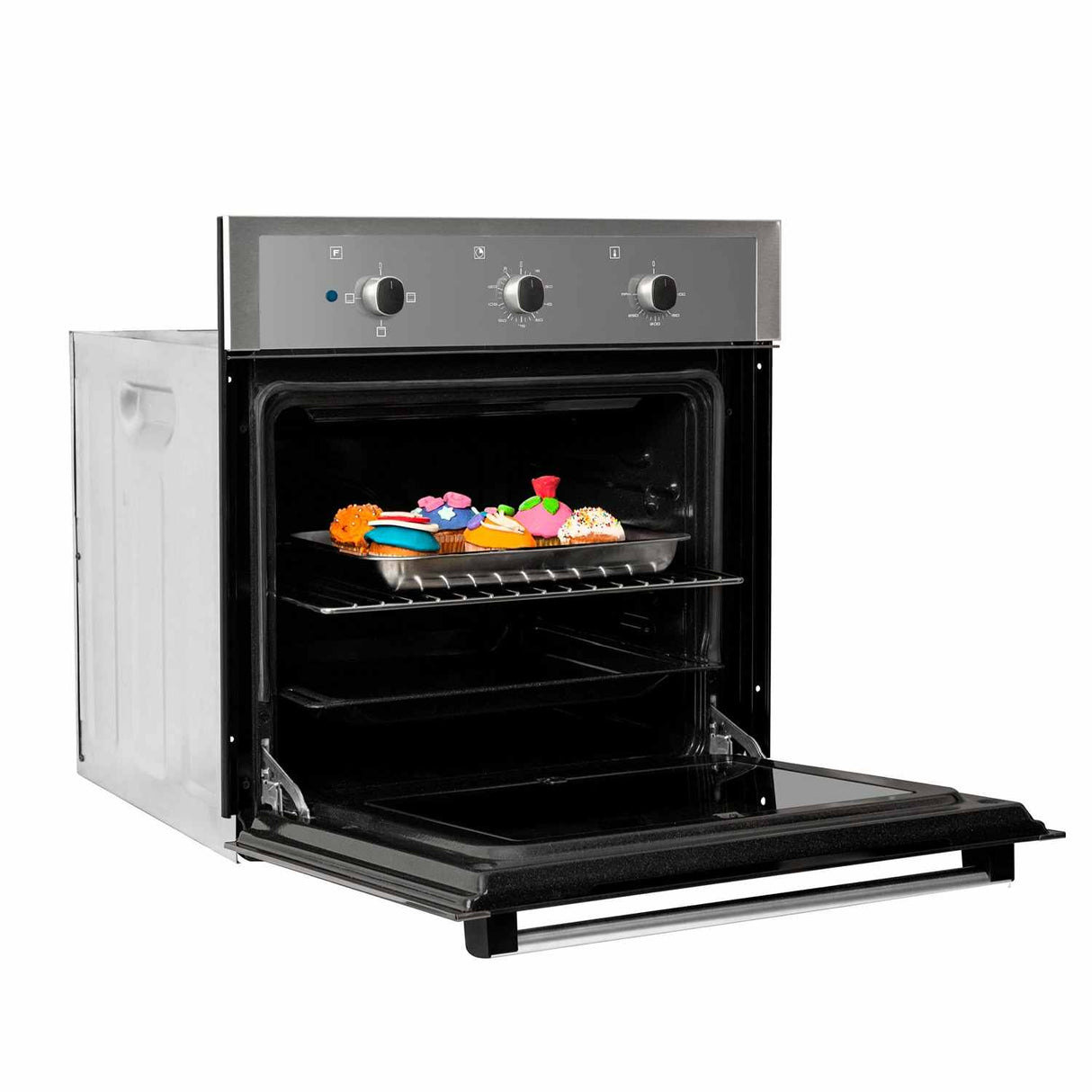 Horno de Empotrar Electrico Multifunción Challenger Acero 60x60cm 53 Litros y con Temporizador - Electrodomesticos | Bylmo