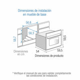 Horno de Empotrar Mixto Challenger Acero y Negro 60x60cm 53 Litros - Electrodomesticos | Bylmo