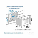 Horno de Empotrar Mixto Challenger Negro 60x60cm 53 Litros - Electrodomesticos | Bylmo