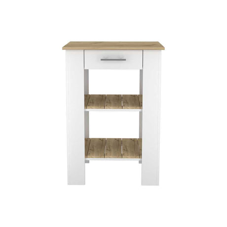 Mueble Auxiliar de Cocina Cala Duna y Blanco 65 cm con Entrepaños - Muebles Organizadores | Bylmo
