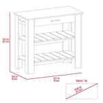 Mueble Auxiliar de Cocina Cala Wengue y Duna 101 cm con Un Cajón y Entrepaños