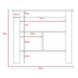 Isla de Cocina Cala Blanco Duna 103 cm con Entrepaños - Barras y Muebles Auxiliares | Bylmo