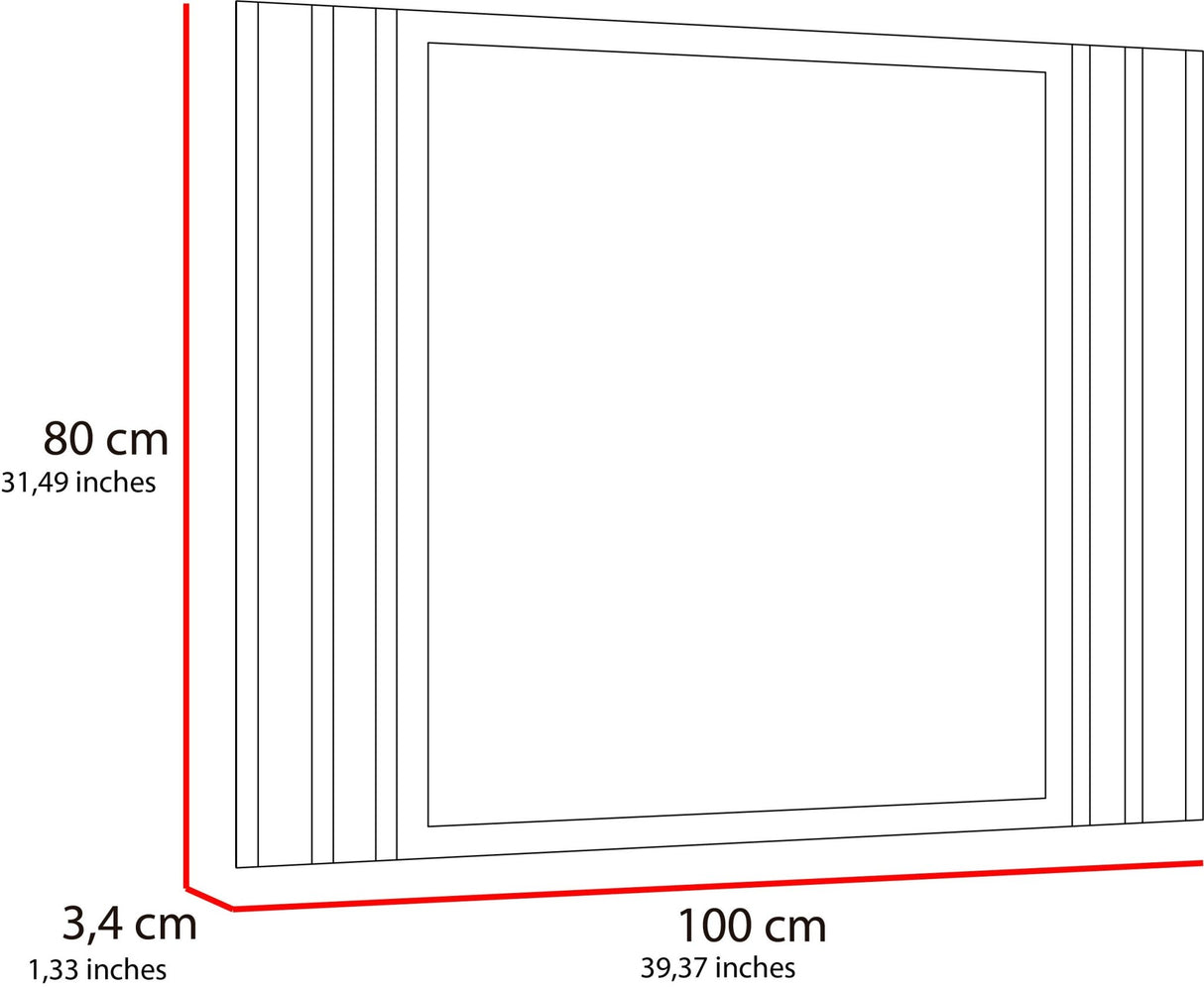 Espejo de Baño Apolo Plateado 100x80cm Rectangular y con Iluminiación Led - Espejos de Baño | Bylmo