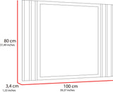 Espejo de Baño Apolo Plateado 100x80cm Rectangular y con Iluminiación Led - Espejos de Baño | Bylmo