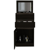 Tocador Kamelot Wengue y Coñac 59 cm con Dos Cajones y Una Puerta - Escritorios y Archivadores | Bylmo