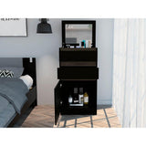 Tocador Kamelot Wengue y Coñac 59 cm con Dos Cajones y Una Puerta - Escritorios y Archivadores | Bylmo