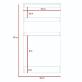 Tocador Kamelot Wengue y Coñac 59 cm con Dos Cajones y Una Puerta - Escritorios y Archivadores | Bylmo