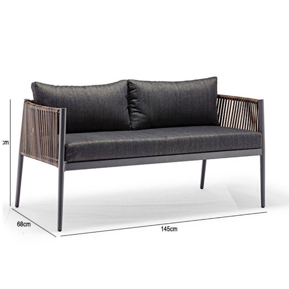 Comedor Brienz Chocolate y Gris 60 cm de Exterior - Comedores | Bylmo