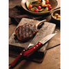 Juego de Cubiertos Churrasco Jumbo Rojo 19 cm 4 Piezas de Acero Inoxidable y Mango Polywood