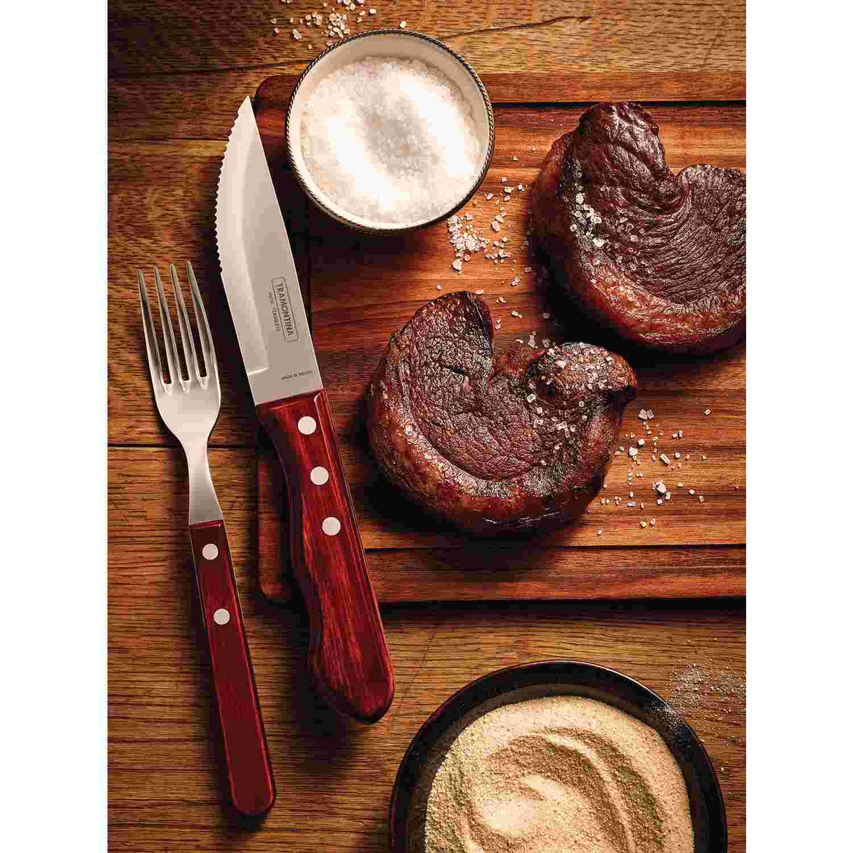 Juego de Cubiertos Jumbo Rojo 19x31cm de 4 Piezas Apto para Lavavajillas - Utensilios y Accesorios | Bylmo