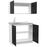 Cocina Nápoles Wengue 100 cm con Mesón - Cocinas | Bylmo