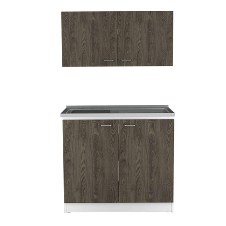 Cocina Nápoles Coñac 100 cm con Mesón - Cocinas | Bylmo