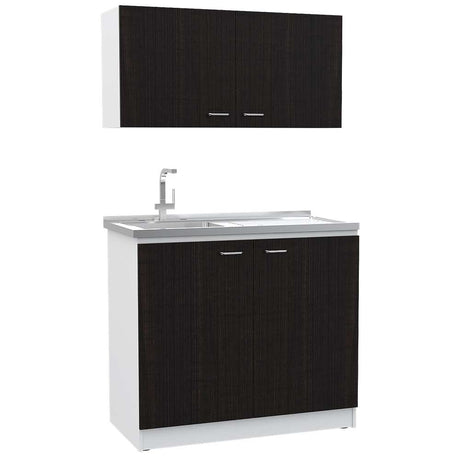 Cocina Nápoles Habano 100 cm con Mesón - Cocinas | Bylmo