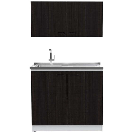 Cocina Nápoles Habano 100 cm con Mesón - Cocinas | Bylmo