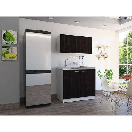 Cocina Nápoles Habano 100 cm con Mesón - Cocinas | Bylmo