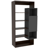 Biblioteca Dalí Habano 99 cm con Puerta y Entrepaños - Bibliotecas | Bylmo