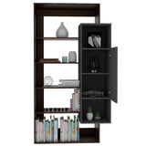 Biblioteca Dalí Habano 99 cm con Puerta y Entrepaños - Bibliotecas | Bylmo