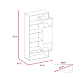 Biblioteca Dalí Habano 99 cm con Puerta y Entrepaños - Bibliotecas | Bylmo