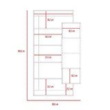 Biblioteca Dalí Habano 99 cm con Puerta y Entrepaños - Bibliotecas | Bylmo