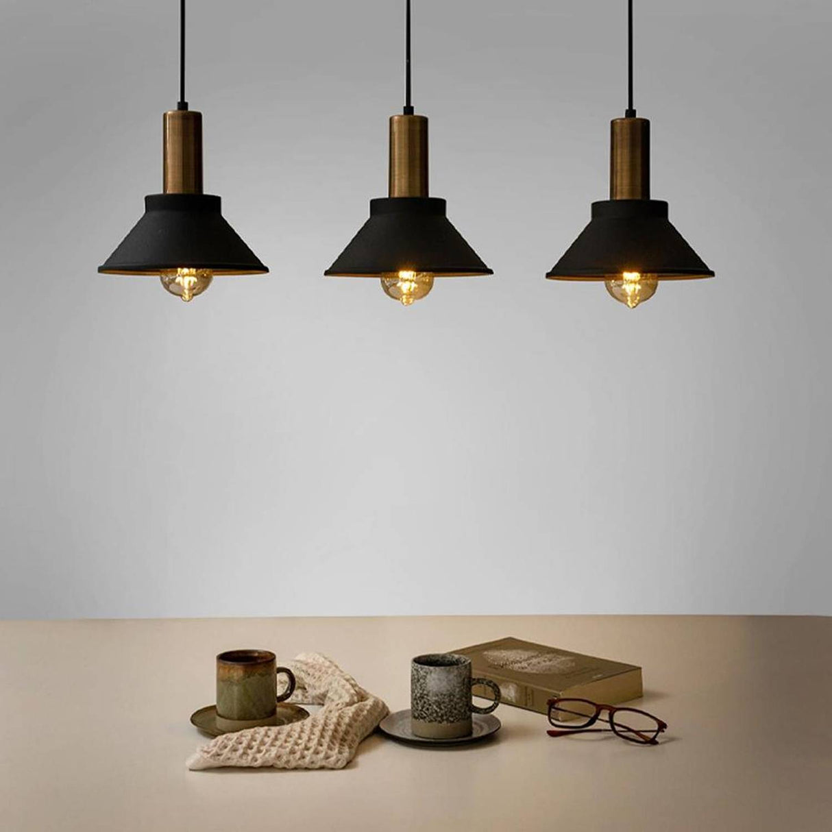 Lámpara Colgante Luz Calida Galicia Negra 20 x 23 cm - Iluminacion | Bylmo