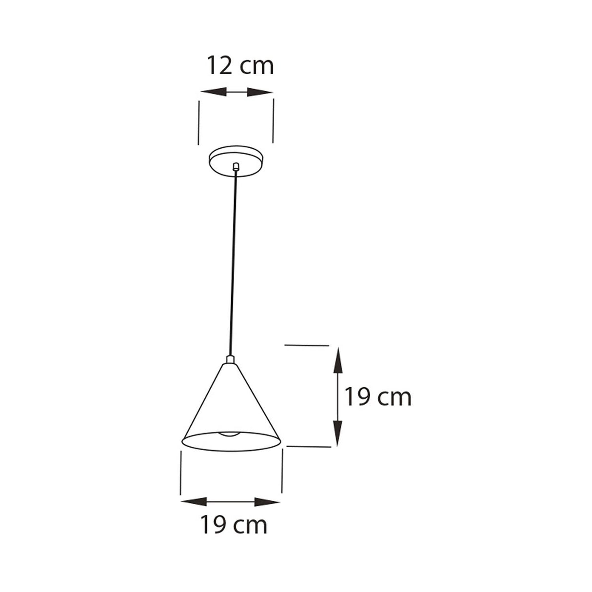Lámpara Colgante LED Capri Negro 19x19cm para Una Luz Ajustable en Altura y con Bombilla - Iluminacion | Bylmo