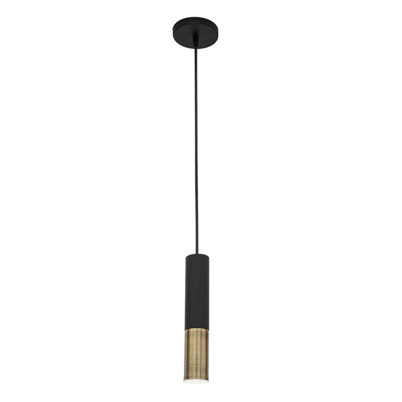 Lámpara Colgante Luz Calida Milano Pavonado Negra 5 x 25 cm
