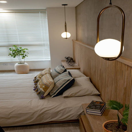 Lámpara Colgante LED Tivoly Bronce Eco 15x50cm para Una Luz Ajustable en Altura y con Bombilla - Iluminacion | Bylmo