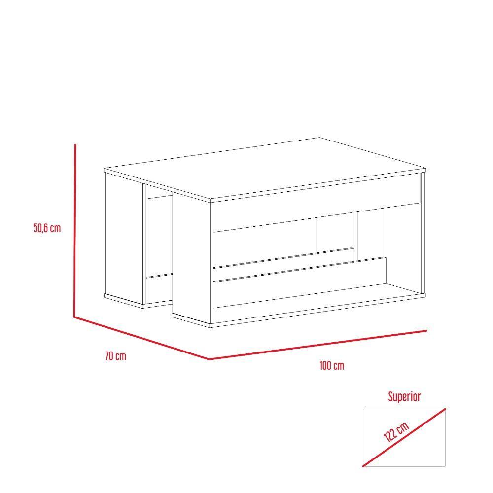 Mesa Dalí Habano y Plomo 100 cm - Mesas | Bylmo