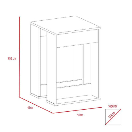 Mesa Dalí Habano y Plomo 45 cm - Mesas | Bylmo