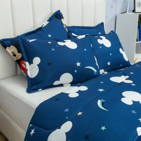 Cubrelecho Acolchado Infantil Azul Oscuro para Cama Semidoble 120 X 190 Cm Doble Faz de Mickey - Otros textiles | Bylmo