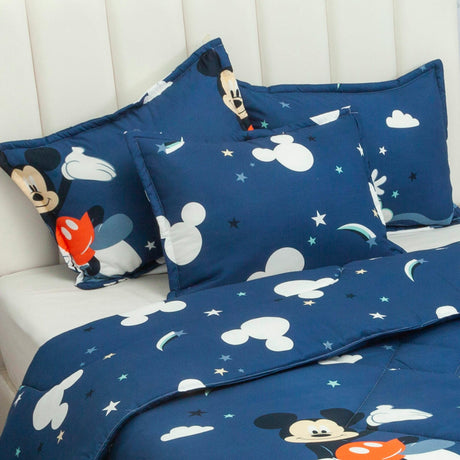 Cubrelecho Acolchado Infantil Azul Oscuro para Cama Sencillo 100 X 190 Cm de Mickey - Otros textiles | Bylmo