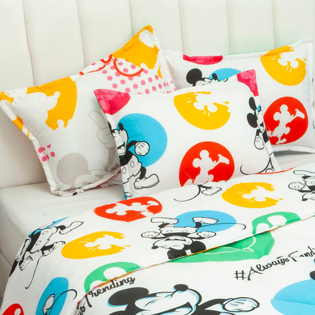 Cubrelecho Acolchado Infantil Blanco para Cama Sencillo 100 X 190 Cm de Mickey - Otros textiles | Bylmo