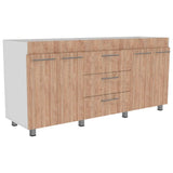 Mueble Inferior Bari Miel y Blanco 180 cm - Cocinas | Bylmo