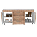 Mueble Inferior Bari Miel y Blanco 180 cm - Cocinas | Bylmo