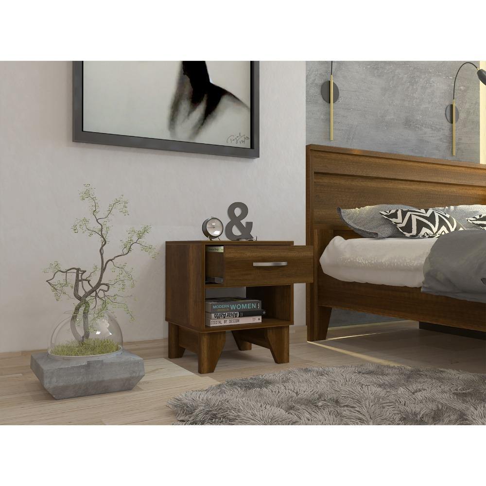 Mesa de Noche Portonova Caramelo 40 cm con Un Cajón - Mesas de Noche | Bylmo