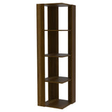 Biblioteca Esquinera Amber Caramelo 44 cm con Entrepaños - Bibliotecas | Bylmo