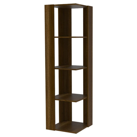 Biblioteca Esquinera Amber Caramelo 44 cm con Entrepaños - Bibliotecas | Bylmo