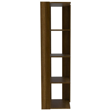 Biblioteca Esquinera Amber Caramelo 44 cm con Entrepaños - Bibliotecas | Bylmo