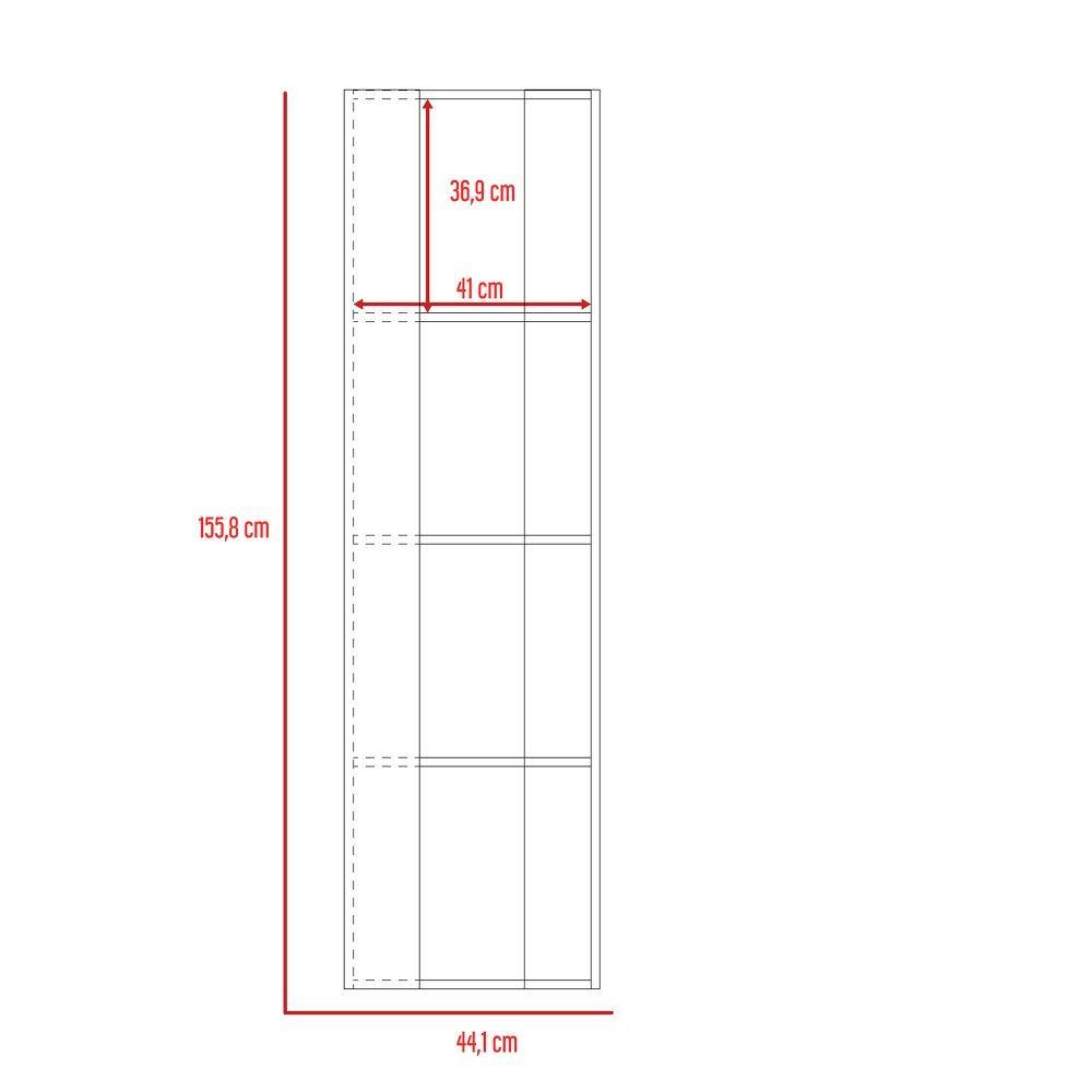 Biblioteca Esquinera Amber Caramelo 44 cm con Entrepaños - Bibliotecas | Bylmo