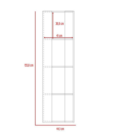 Biblioteca Esquinera Amber Caramelo 44 cm con Entrepaños - Bibliotecas | Bylmo