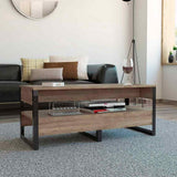 Mesa de Centro Magnum Miel 98x40.7cm Rectangular con Patas y con Compartimientos - Mesas | Bylmo