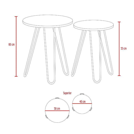 Set x2 Mesas Mamba Miel 50 cm - Mesas | Bylmo